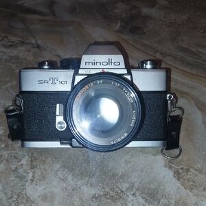 SR-T 101 Silver and Black Camera